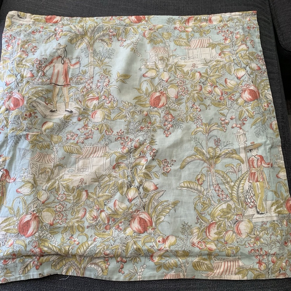 Pottery Barn Asian Toile Chinoiserie EURO Pillow Sham